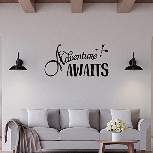 FENCOSYN Inspirational Wall Stickers Quotes Adventure Aguards Positivo Motivacional Motivacional Removável Vinil Decalque