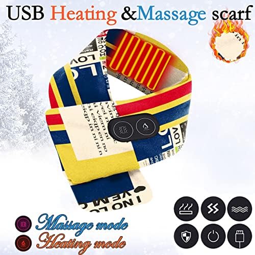Atualizar massagem lenço aquecido para homens homens Voção a frio de inverno Aquecimento de lenço de lenço aquecido