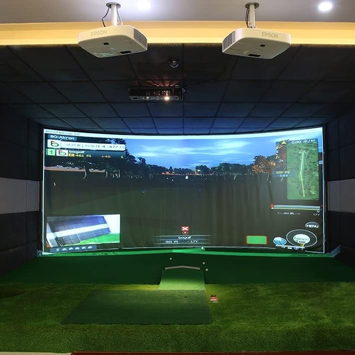 CLGZS Golf Ball Simulator Impact Display Projeção Tela de projeção Indoor Pano branco Material Golfe Golf Golf Golf Alvo