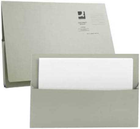 Carteira de documentos de aba longa com Q -Connect 300 gsm - verde, pacote de 50