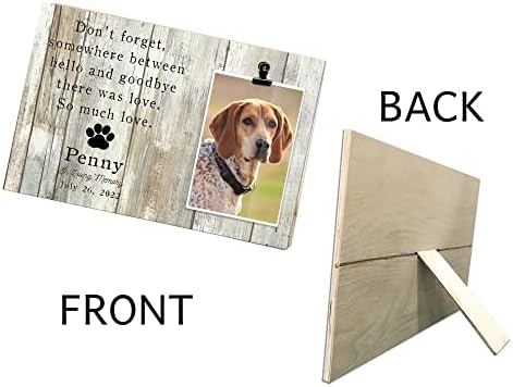 Na memória amorosa American English Coonhounds Dog Dog Photo Clip Frame Remembrance Presente, pegada de cães, presente
