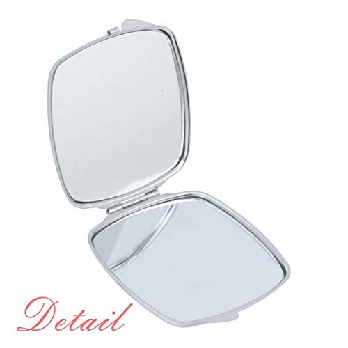 Esboço da cultura Padrão de ilustração espelho espelho portátil compacto maquiagem de bolso de dupla face vidro
