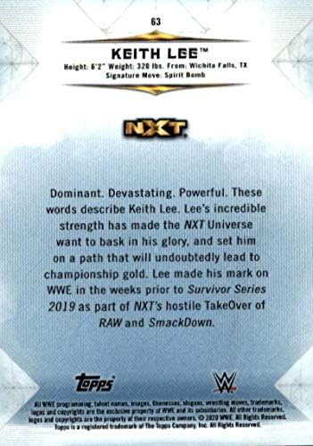2020 TOPPS WWE Undisputed 63 Keith Lee NXT Wrestling Trading Card