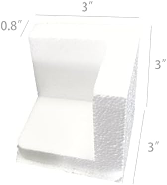 FixtUledisplays® 96pk Protetor de canto de poliestireno para caixas de remessa de embalagem 3x3x3 , 19 kg/densidade cúbica de