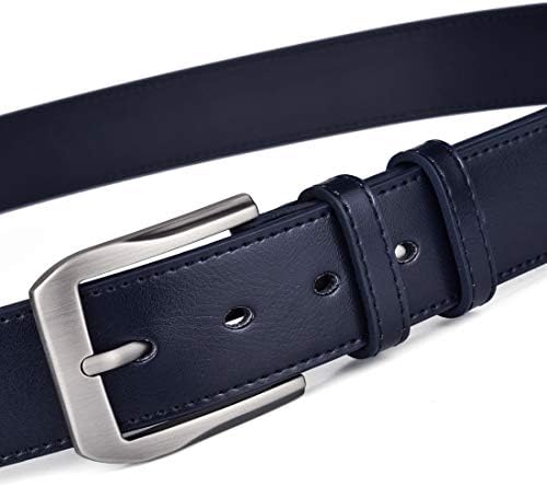 cinturões de couro casual de Beltox fino masculino de 1 1/2 ”de largura de 4 mm de fivela de fivela de liga de 4