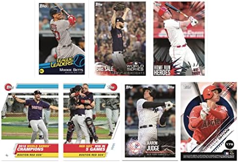 Topps 2019 MLB Baseball Sticker Valor Box- 10 pacotes 1 Pôster exclusivo 40 Total de adesivos