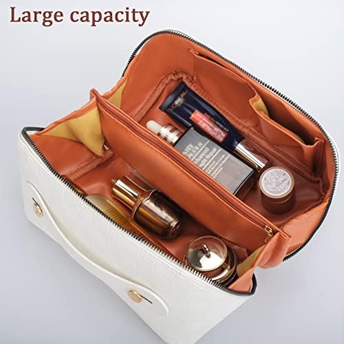 Bolsa cosmética de viagem de grande capacidade, organizador de bolsa de maquiagem de viagem, bolsa de viagem feminina