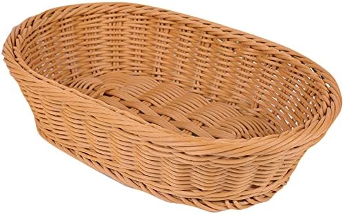 Cestas octas de cesta de vime cestas de pão artesanal organizador de armazenamento de despensa de mesa de despensa de