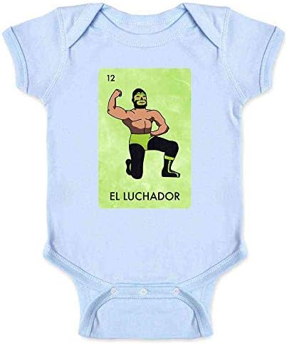 Pop Threads El Luchador mexicano loteria paródia Máscara lutador de bebê infantil infantil t-shirt menino de menino