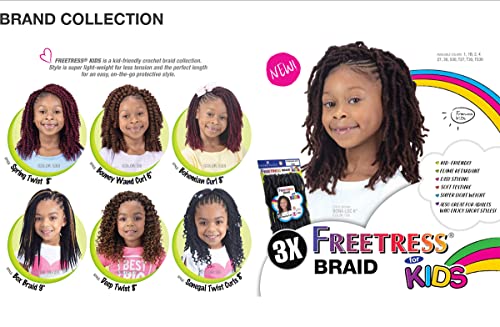 Fretress Crochet Braids 3x Kids Senegal Twist com Curls 8