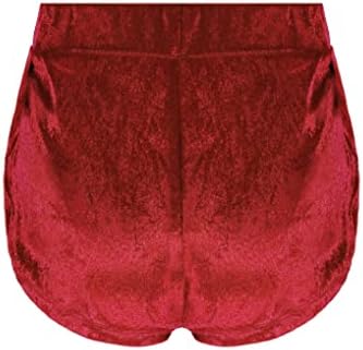 Hansber Women's Velvet Pijama shorts laterais de ginástica short shorts de treino casual calça curta
