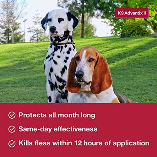 K9 Advantix II Grande Cão Vet-Recomportado a Flea, Tick & Mosquito Tratamento e Prevenção | Cães 21 - 55 lbs. | Fornecimento