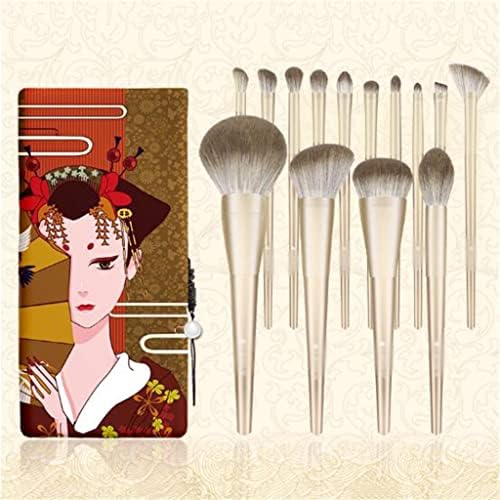 CXDTBH Brush de maquiagem Profissional Conjunto de pincel picante Um conjunto completo de ferramentas de beleza 14pcs