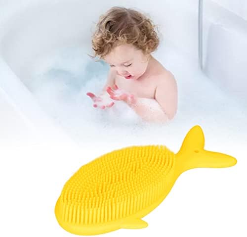 Escova de chuveiro de kiwop, escova de banho de banho escova de banho de chuveiro infantil brinquedos de banho de silicone
