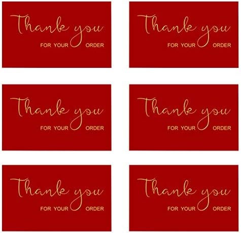 RXBC2011 Obrigado por seus cartões de compra Red Package Insert for online Business E-Commerce Pack of 100 Hotpink