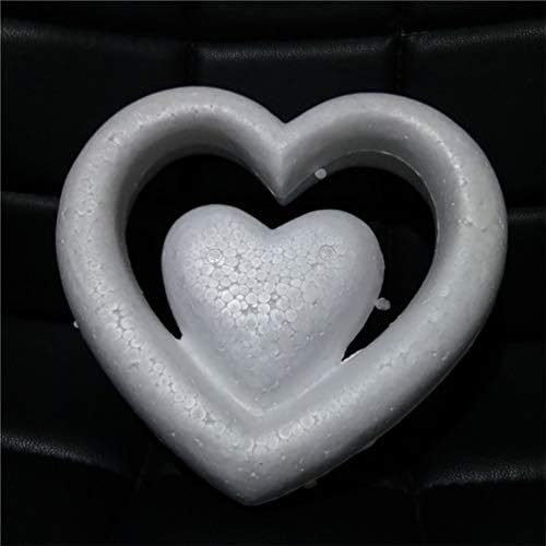 Kesyoo espuma de espuma de espuma coração anel de espuma de espuma coração fortala os anéis de poliestireno artesanato