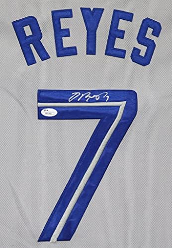 Jose Reyes Toronto Blue Jays assinou autografado cinza 7 Jersey JSA COA