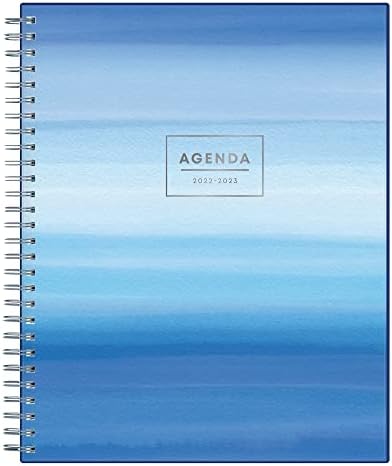 Blue Sky 2022-2023 Planejador mensal do ano acadêmico, 8 x 10, cobertura flexível fosca, Wirebound, Chanson