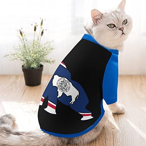Funnystar Wyoming Flag de elefante Impressão Pesquise moletom com macacão pulôver de lã para cães gato com design