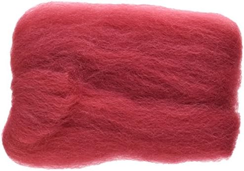 Wistyria Editions Wool Roving 12 .22oz, Berry