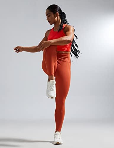 CRZ YOGA Ulti Dry Leggings para mulheres 25 '' - Calças de ioga de cintura alta 7/8 Athletic Running Fitness Gym calças justas