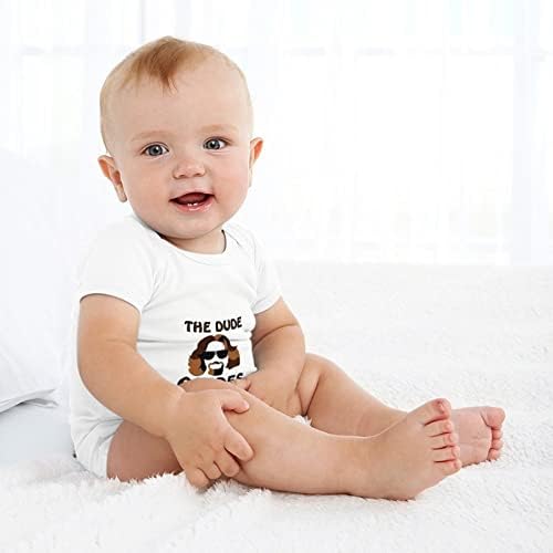 Roupa de traje de verão de uma peça de bebê Roupa de roupa curta Citação de bebê de manga curta Bodysuit de bebê branco (