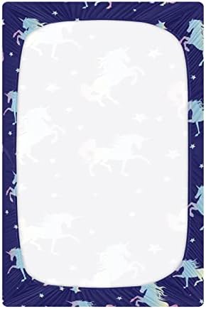 Umiriko Unicorn Aniaml Pack n Play Baby Play Playard Sheets, Mini Crib Sheet para meninos Motivo Materia Matteress Cover 20201586