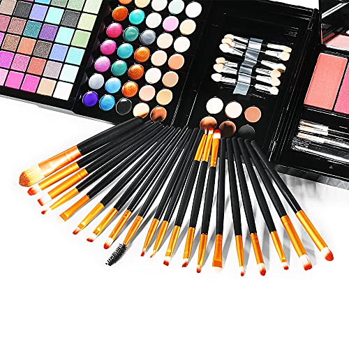 Kit de maquiagem para iniciantes adolescentes, kit de maquiagem para mulheres kit completo 177 Paleta de olhos colorida Lipstick Set