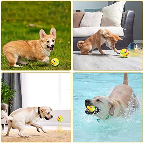 Leadgoods interativos Toys de cachorro Bola com controle remoto, brinquedos de bola ativos para cães, movimentos duráveis