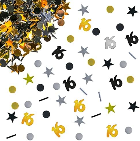 Confetti do 90º aniversário da GOUGATA com várias folhas, Decorações de Confetes de Table número 90 para casamento, aniversário,