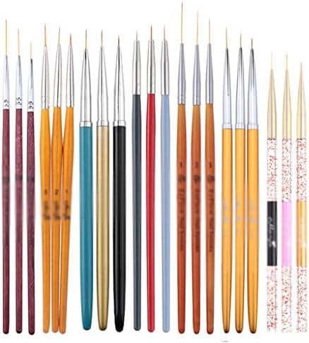 Slnfxc Wood Holding Liner Pintura Linhas de flor Linhas de flor Grade Design French Desenho de caneta Manicure Tool