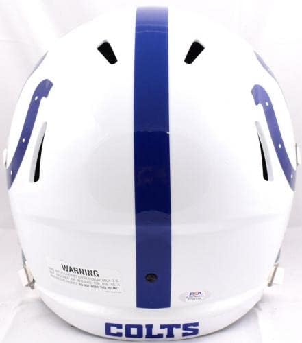 Reggie Wayne autografou Indianapolis Colts f/s 2020 capacete de velocidade - PSA *Black - Capacetes NFL autografados