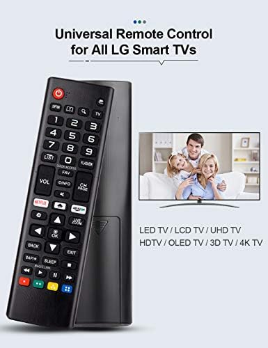 Controle remoto universal para todos os LG Smart TV LCD LCD LED OLED UHD HDTV Plasma Magic 3D 4K Webos TVs AKB75095307