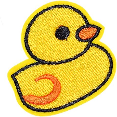 JPT - Chick amarelo Pato de pato frango fofo de desenho animado Apliques bordados Ferro/costurar em patches Citão de logotipo