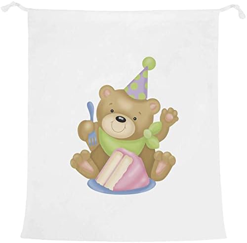 Azeeda 'Birthday Teddy Bear' Lavanderia/Bolsa de Lavagem/Armazenamento
