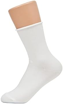 Grisim feminino rolo de tornozelo alto de algodão de algodão, 3 ou 4 pares