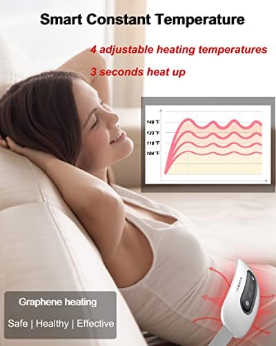 Almofada de aquecimento elétrico, almofada de aquecimento sem fio portátil atualizada com 4 níveis de calor e 4 modos