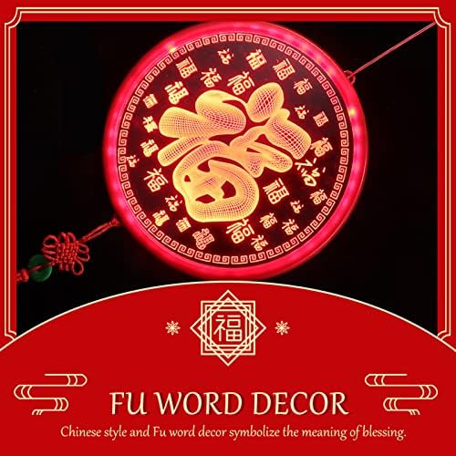 Angueradamente chinês FU Ano Novo Luzes 2022 Festival tradicional de primavera Lâmpadas pendentes luminosas