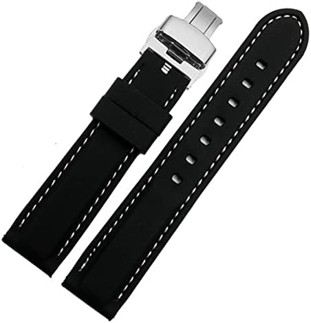 Dfamin Silicone Watch Band para Huawei GT2 007 BM8475 Relógios Straps Acessórios Sports Sports Pulseira 20mm 22mm tiras pretas à