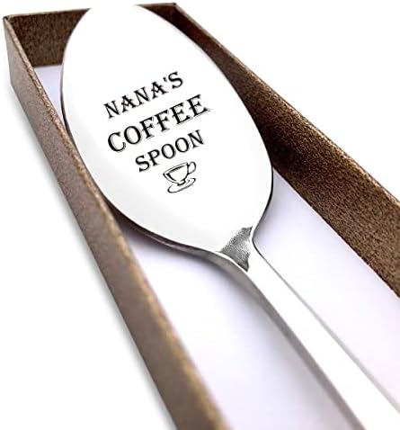 Presente engraçado de Nana Chep Spoon Grachado para Nana, Colher de Café Amor Melhores Ação de Graças Presentes de Aniversário