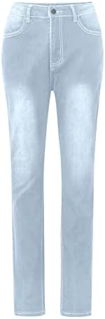 Cokuera feminina lisada reta Lacks jeans coloridos finos casuais casuais