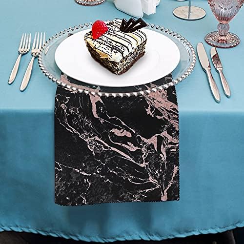 Rose Gold Foil Black Marblestrinsed Reutilable Dinner Nabines Pano perfeito para casamentos Cocktail Christmas Dinners Garden