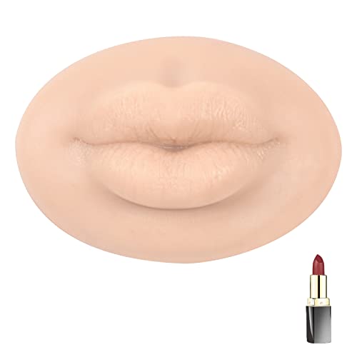Yeefairy Big 3D Fake Lips, novos lábios de silicone de prática atualizados para maquiagem, mannequina de lábios de toque