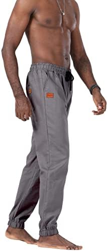 Calça de jogger casual de moda masculina - calça de moletom - treino de cordão de algodão que executa calças longas