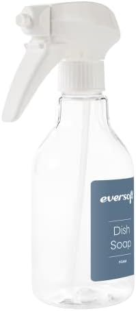 Ezbrnd Eversoft espumando jato de sabão Spray Tatrigger Bottle para cozinha/banheiro/escritório/rv/airbnb, 350 ml, cartuchos