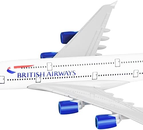 NATEFIMIN LOLO British Airways A380 Modelo de avião Aeronave Modelo 1: 400 Modelo de Exposição de Exposições de Ciência da