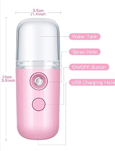 Nano Facial Mister 30 ml com tanque de água visual para pulverizador de névoa de escritório para o rosto para mini