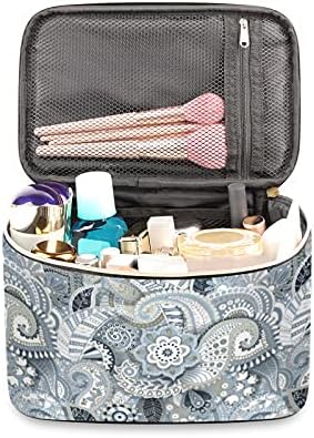Bolsa de maquiagem de mandala bolsa cosmética para mulheres meninas, flores de maquiagem cosmética vintage de flores