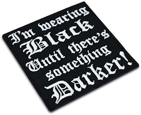 Vestindo preto até que há algo mais escuro de bordado de bordado de metal preto metal black metal