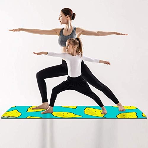 Siebzeh Padrão de limão fofo premium grossa de ioga mato ecológico saúde e fitness non slip tapete para todos os